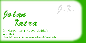 jolan katra business card